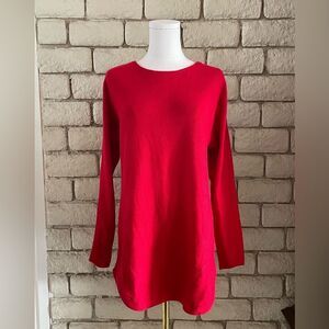 Michael Kors Red Knit Sweater with Gold Zipper